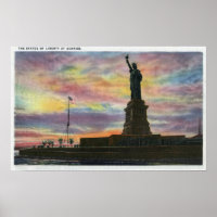 NYC, New YorkSunrise View of Statue of Liberty