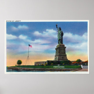 NYC, New YorkView of the Statue of Liberty Poster