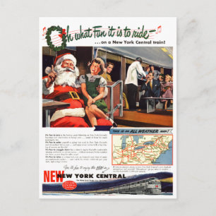 NYC,Oh What Fun it Is Holiday Postcard