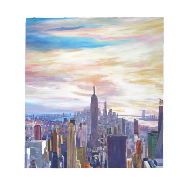 NYC Panorama with Chrysler and Empire State Notepad (Front)