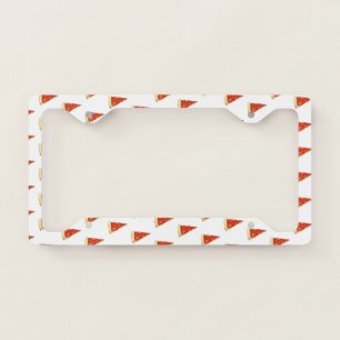 NYC Pepperoni Cheese Pizza Piece Slice Pizzeria License Plate Frame
