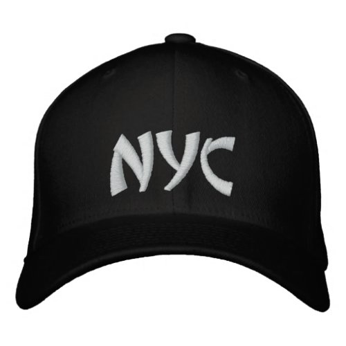 NYC Personalized Name Black  White Baseball Hat