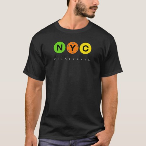 NYC Pickleball logo _ Dark clothing T_Shirt