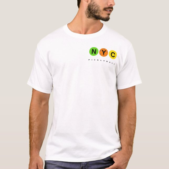 NYC Pickleball logo - Pocket Light clothing T-Shirt (Front)