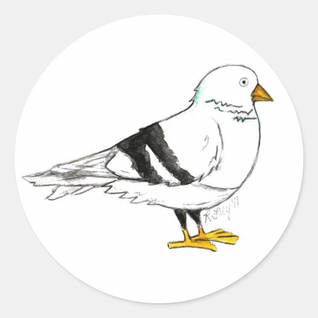 NYC Pigeons Pigeon New York Dirty Bird Stickers (Front)