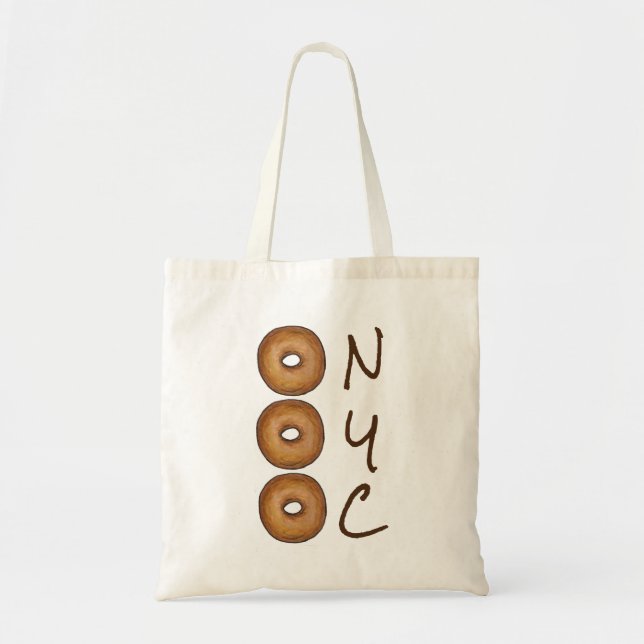 NYC Plain Bagel New York City Deli Foodie Tote (Front)