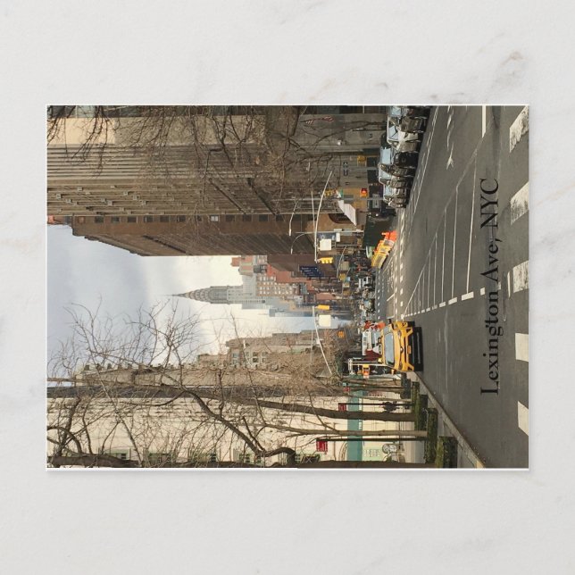 NYC postcard Lexington and Chrysler (Front)