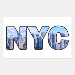 NYC RECTANGULAR STICKER