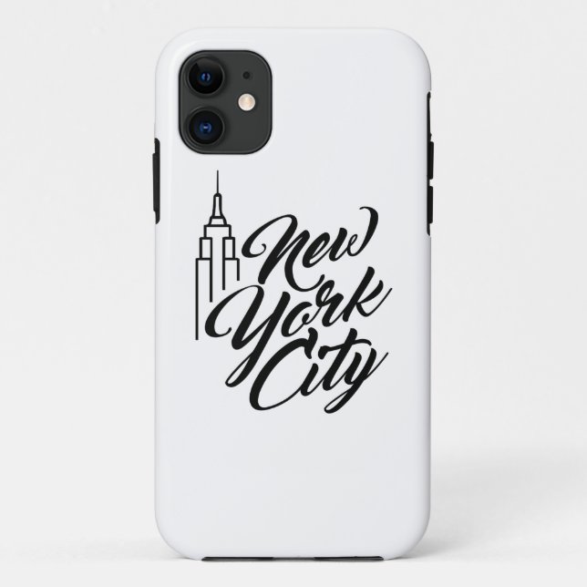 NYC Script Text Case-Mate iPhone Case (Back)
