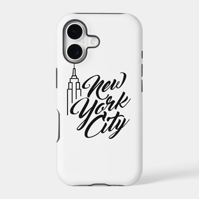NYC Script Text Iphone Case (Back)
