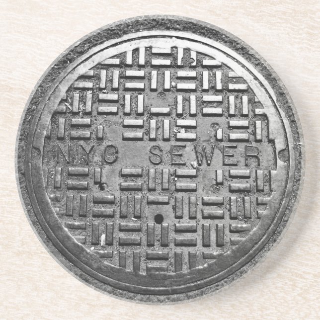 NYC Sewer Cover Coaster (Front)