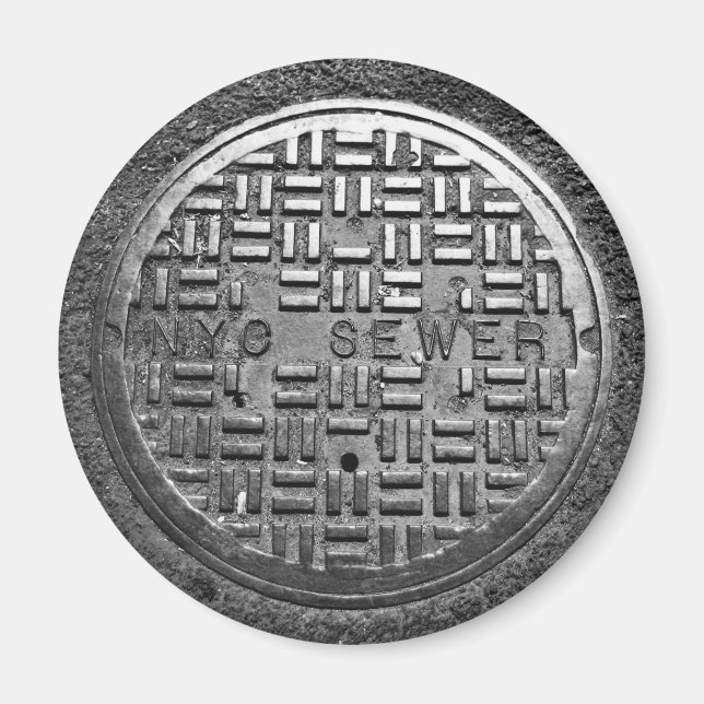 NYC Sewer Cover Magnet (Front)