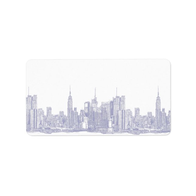 NYC sketch in light blue Label (Front)