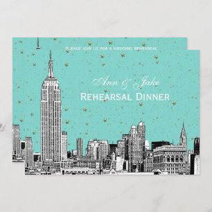 NYC Skyline 01 Etchd DIY BG Color Rehearsal Dinner Invitation