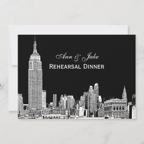 NYC Skyline 01 Etchd DIY BG Color Rehearsal Dinner Invitation