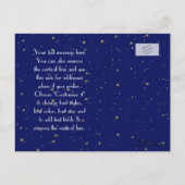 NYC Skyline 01 Etched DIY BG Starry Save the Date Announcement Postcard (Back)