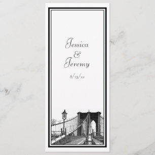 NYC Skyline Brooklyn Bridge #2 Menu Reception