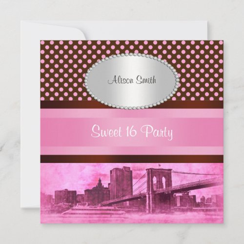 NYC Skyline Brooklyn Bridge Boat 3 Baby Shower Invitation