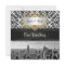 NYC Skyline BW 431 Damask Wedding Invitation