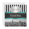 NYC Skyline BW Blk Wht Strp Teal P Sweet 16 Party