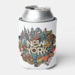 Nyc Skyline Can Cooler at Zazzle
