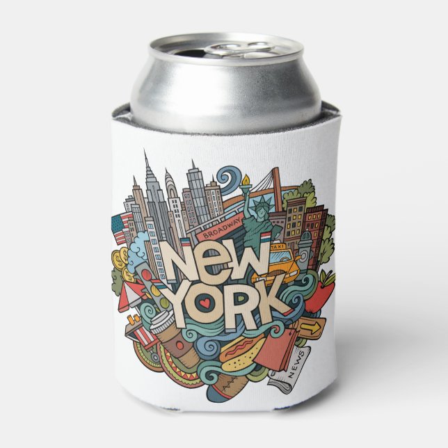 NYC Skyline Can Cooler (Can Front)