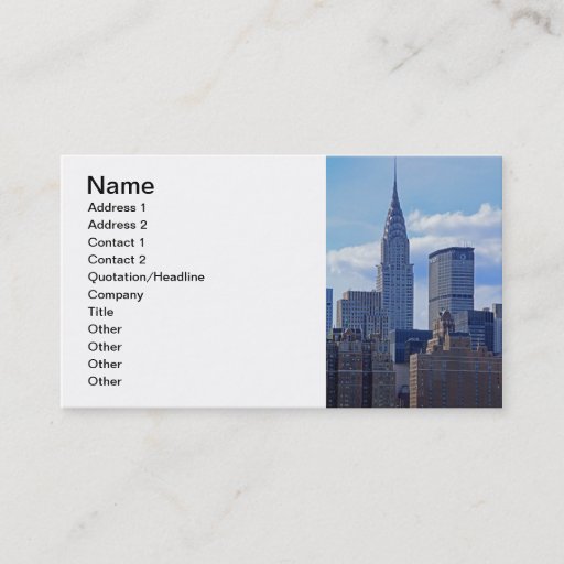 Customizable Chrysler Building, Met Life Building B1 Business Cards