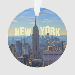 NYC Skyline Emp St Building, World Trade 2C Ornament