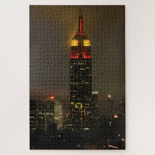 NYC Skyline ESB Red Yellow Lunar New Year Jigsaw Puzzle