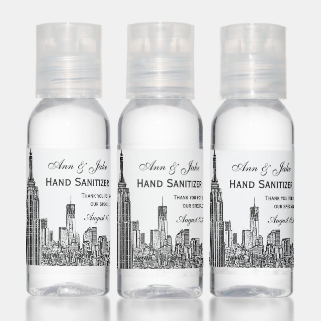 NYC Skyline ESB Top of the Rock Etched Hand Sanitizer (Set)