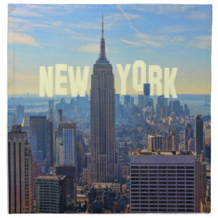 NYC Skyline ESB, World Trade 2C Cloth Napkin