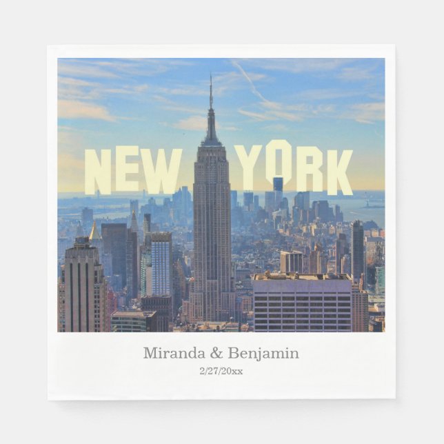 NYC Skyline ESB World Trade 2C L Napkins (Front)