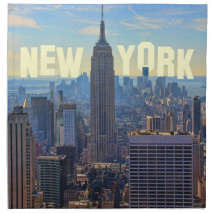 NYC Skyline ESB, World Trade 2C Napkin