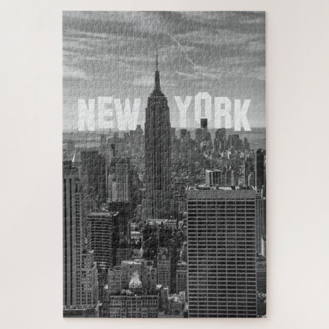 NYC Skyline ESB World Trade 2CBW Jigsaw Puzzle (Vertical)