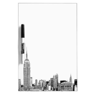 NYC Skyline Etched 01 Dry-Erase Board