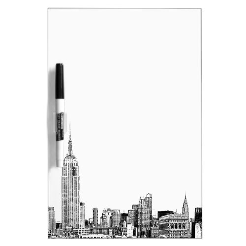 NYC Skyline Etched 01 Dry_Erase Board