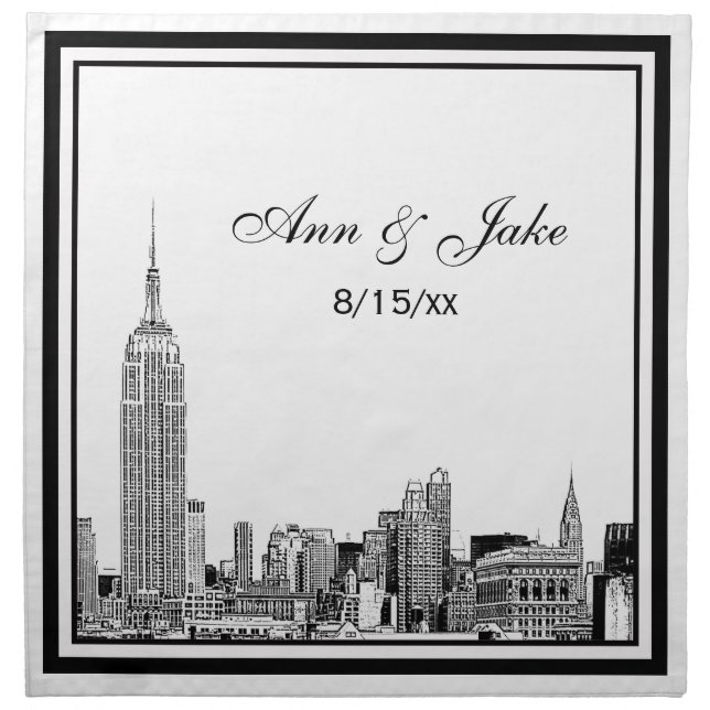 NYC Skyline Etched 01 Napkin (Front)