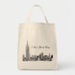 NYC Skyline Etched 01 Tote Bag<br><div class="desc">NYC Skyline Etched Look 01 Invitation Suite ======== Customizable invitations and accessories with an iconic view of the New York City skyline, featuring an etched look photo of the ESB and Chrysler Building and rear view of the Flatiron Building. This product is part of a suite of matching designs that...</div>