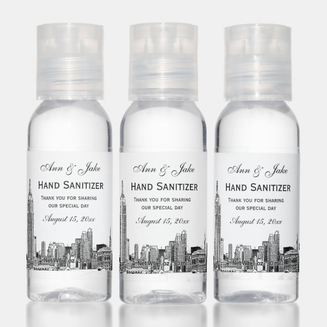 NYC Skyline Etched Look 01 Hand Sanitizer (Set)