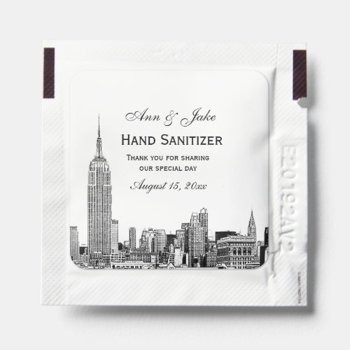 NYC Skyline Etched Look 01 Hand Sanitizer Packet