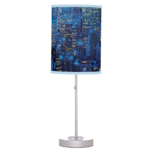 NYC Skyline, high angle view at dusk Table Lamp