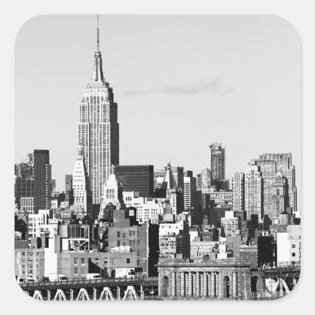 NYC Skyline II Square Sticker (Front)