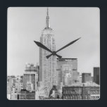 NYC Skyline IV Square Wall Clock<br><div class="desc">Travel</div>
