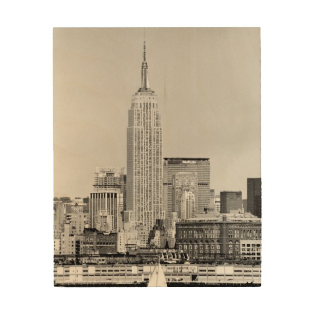 NYC Skyline IV Wood Wall Decor (Front)