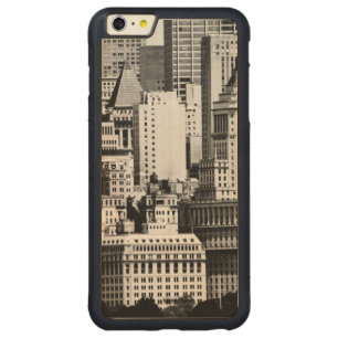 NYC Skyline IX Carved Maple iPhone 6 Plus Bumper Case