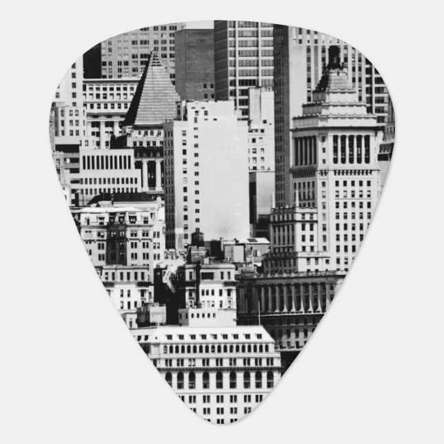NYC Skyline IX Guitar Pick (Front)