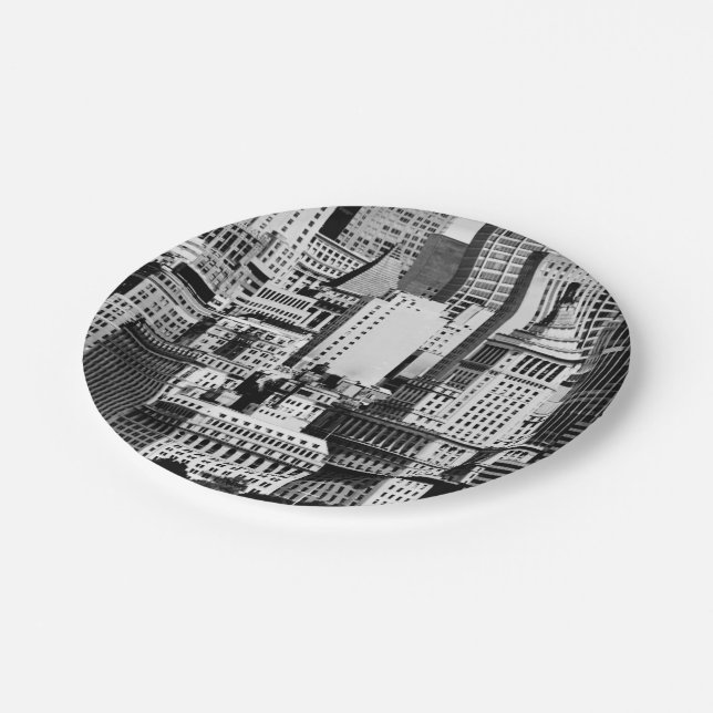 NYC Skyline IX Paper Plates (Angled)