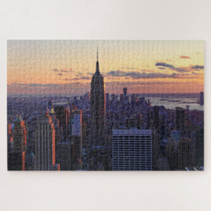 NYC Skyline just before sunset Jigsaw Puzzle