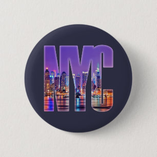 NYC Skyline (Light) Pinback Button