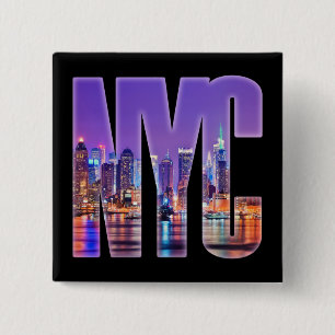 NYC Skyline (Light) Pinback Button